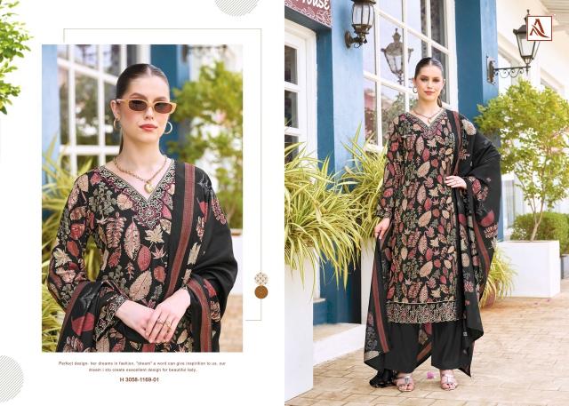 Alok suit turkis-19 embroidery dress material wholesale